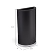 Scranton & Co Half Round Receptacle in Black