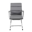 Scranton & Co Transitional Metal CaressoftPlus Guest Chair in Gray/Chrome