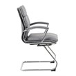 Scranton & Co Transitional Metal CaressoftPlus Guest Chair in Gray/Chrome