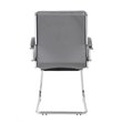 Scranton & Co Transitional Metal CaressoftPlus Guest Chair in Gray/Chrome
