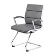 Scranton & Co Transitional Metal CaressoftPlus Guest Chair in Gray/Chrome