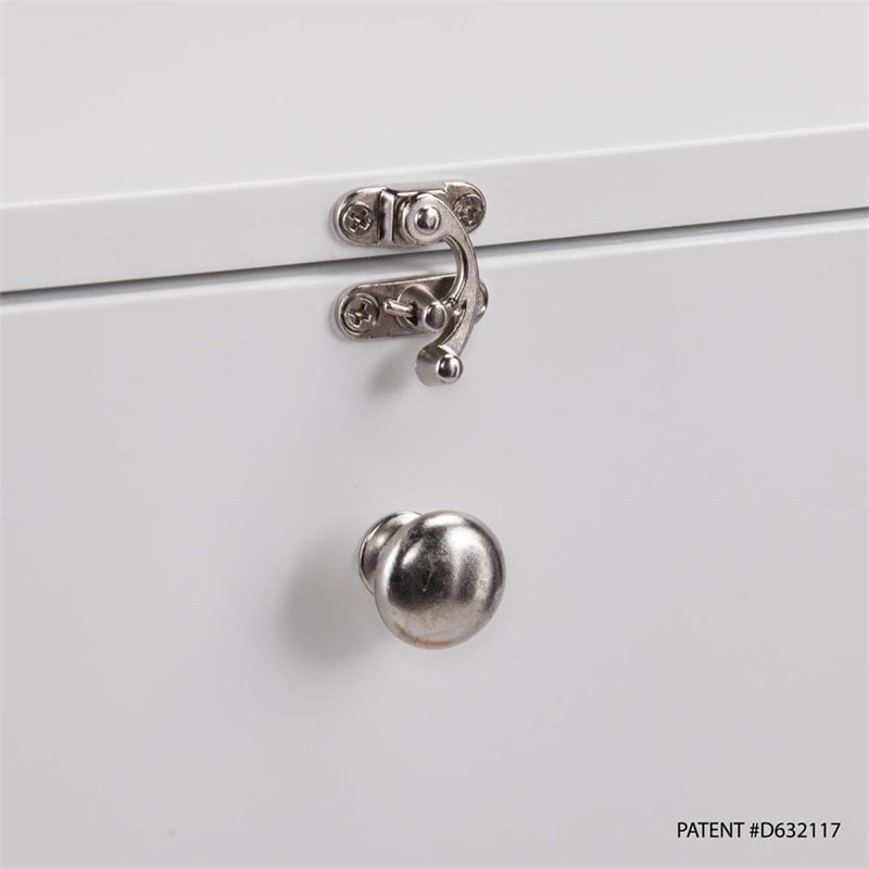 Scranton & Co Wall Mount Folding Floating Desk in White