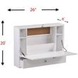 Scranton & Co Wall Mount Folding Floating Desk in White