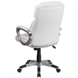 Scranton & Co Contemporary Faux Leather Mid-Back Executive Chair in White