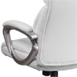 Scranton & Co Contemporary Faux Leather Mid-Back Executive Chair in White