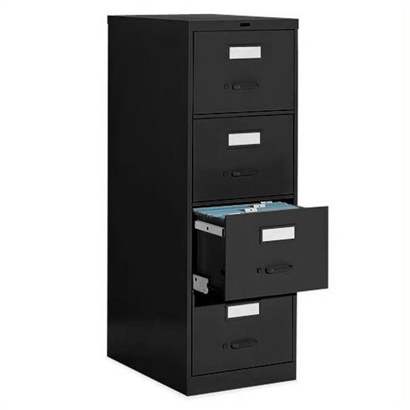 Scranton Co 4 Drawer Vertical Metal File Cabinet In Black Sc Co 4 Drawer Vertical Metal File Cabinet