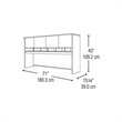 Scranton & Co 72W 4 Door Hutch in Mocha Cherry