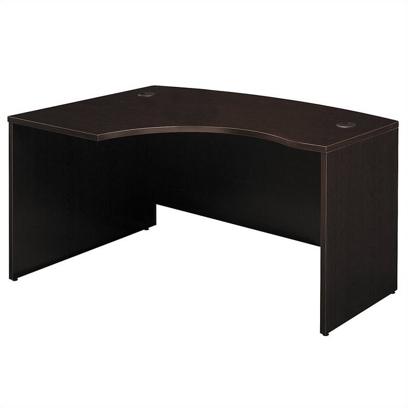 Scranton & Co 60 x 43 LH L Bow Desk in Mocha Cherry