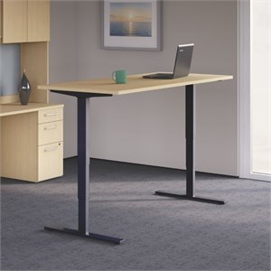 scranton & co 48w x 30d height adjustable standing desk in maple