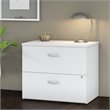 Scranton & Co Laminate White Lateral File Cabinet Rectangular Fully Assembled