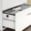 Scranton & Co Laminate White Lateral File Cabinet Rectangular Fully Assembled
