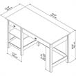 Scranton & Co Contemporary Wood Computer Desk with Shelves in Pure White