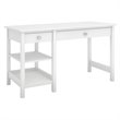 Scranton & Co Contemporary Wood Computer Desk with Shelves in Pure White