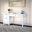 Scranton & Co Contemporary Wood Computer Office Desk with Storage in Pure White