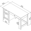Scranton & Co Contemporary Wood Computer Office Desk with Storage in Pure White