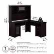 Scranton & Co Modern Engineered Wood L Shaped Desk with Hutch in Espresso
