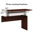 Scranton & Co 60W L Shaped Sit to Stand Desk in Harvest Cherry