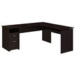 Scranton & Co 72W L Shaped Sit to Stand Desk in Espresso Oak