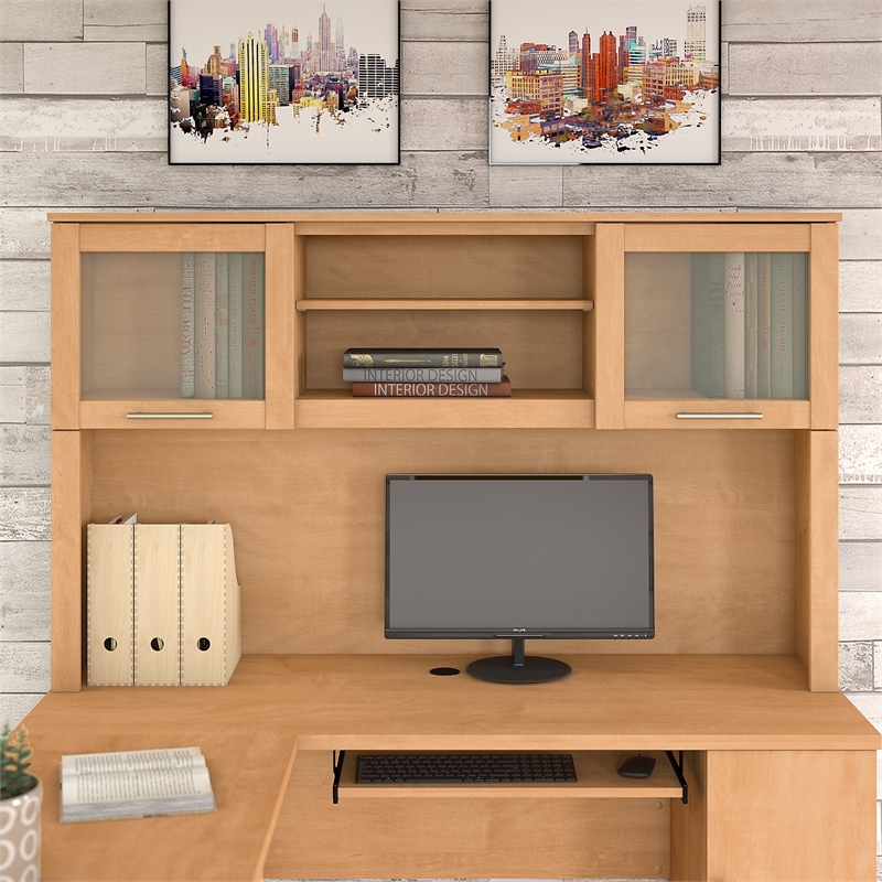 Scranton & Co Hutch for 60 inch L Desk in Maple Cross Cymax Business