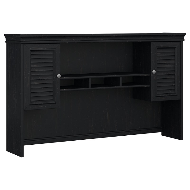 Scranton & Co Hutch for L Shaped Desk in Antique Black