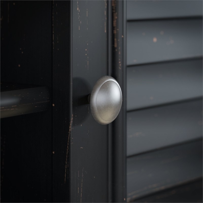 Scranton & Co Hutch for L Shaped Desk in Antique Black