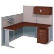 Scranton & Co L Shaped Office Workstation with Storage in Hansen Cherry