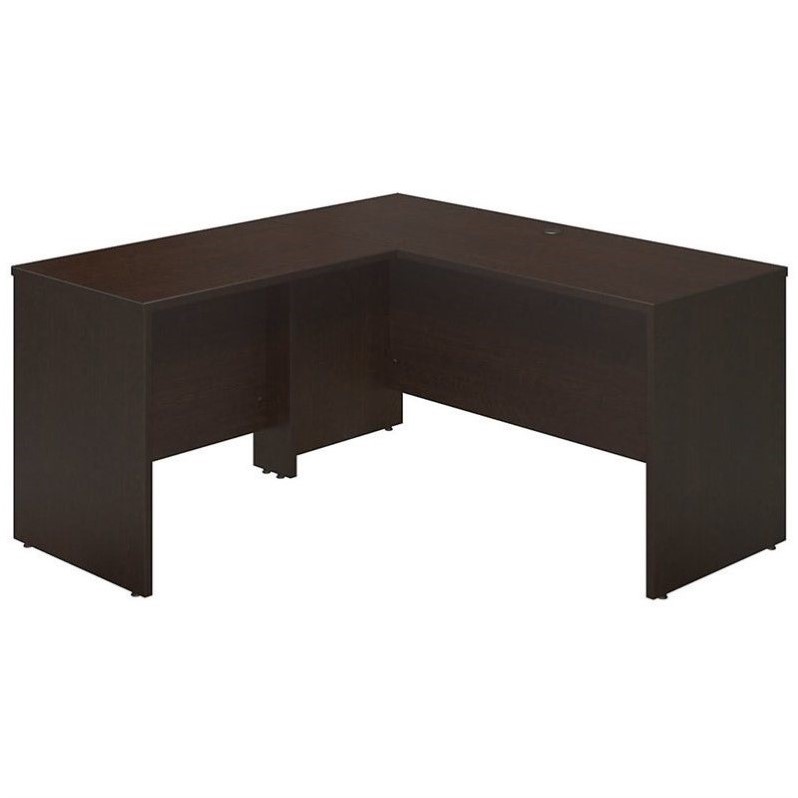 Scranton & Co 60W x 24D L Computer Desk in Mocha Cherry