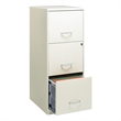 Scranton & Co 3-Drawer Modern Metal Vertical Filing Cabinet with Lock in White