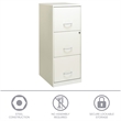 Scranton & Co 3-Drawer Modern Metal Vertical Filing Cabinet with Lock in White