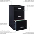 Scranton & Co 3-Drawer Modern Metal Filing Cabinet with Pencil-Drawer in Black
