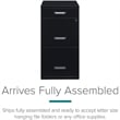 Scranton & Co 3-Drawer Modern Metal Filing Cabinet with Pencil-Drawer in Black