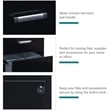 Scranton & Co 3-Drawer Modern Metal Filing Cabinet with Pencil-Drawer in Black