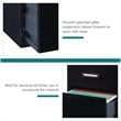 Scranton & Co 3-Drawer Modern Metal Filing Cabinet with Pencil-Drawer in Black