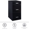 Scranton & Co 3-Drawer Modern Metal Filing Cabinet with Pencil-Drawer in Black