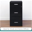 Scranton & Co 3-Drawer Modern Metal Filing Cabinet with Pencil-Drawer in Black