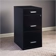 Scranton & Co 3-Drawer Modern Metal Filing Cabinet with Pencil-Drawer in Black