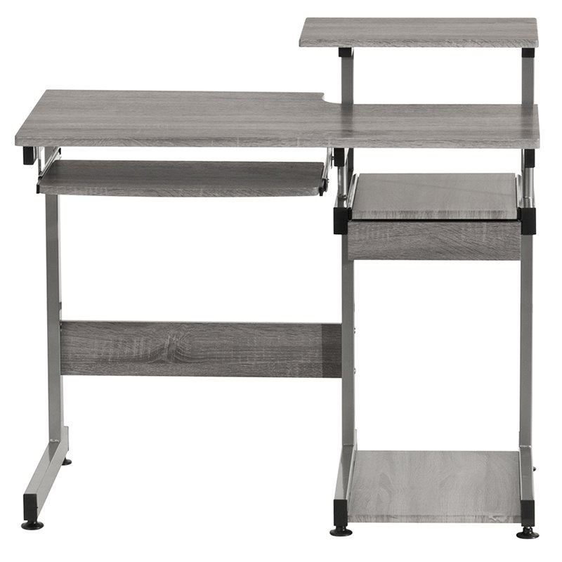 Scranton & Co Contemporary Engineered Wood Computer Desk in Gray