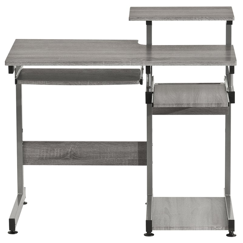 Scranton & Co Contemporary Engineered Wood Computer Desk in Gray