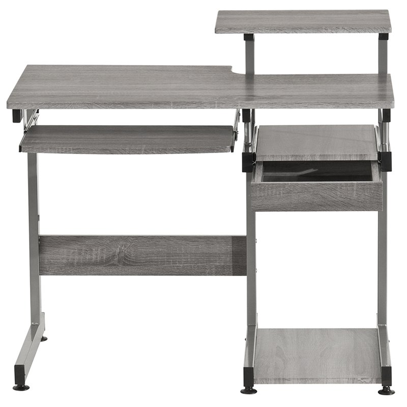 Scranton & Co Contemporary Engineered Wood Computer Desk in Gray