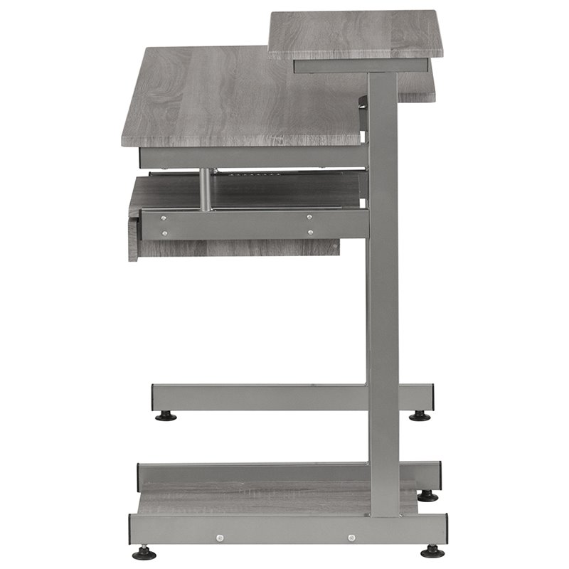 Scranton & Co Contemporary Engineered Wood Computer Desk in Gray