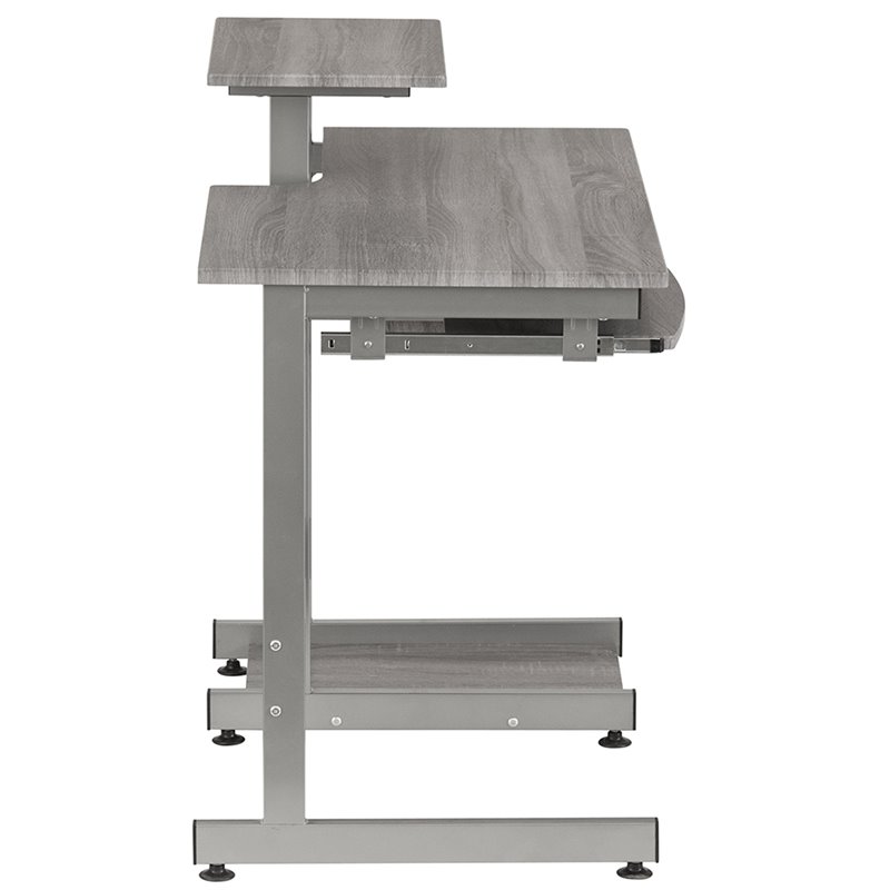 Scranton & Co Contemporary Engineered Wood Computer Desk in Gray