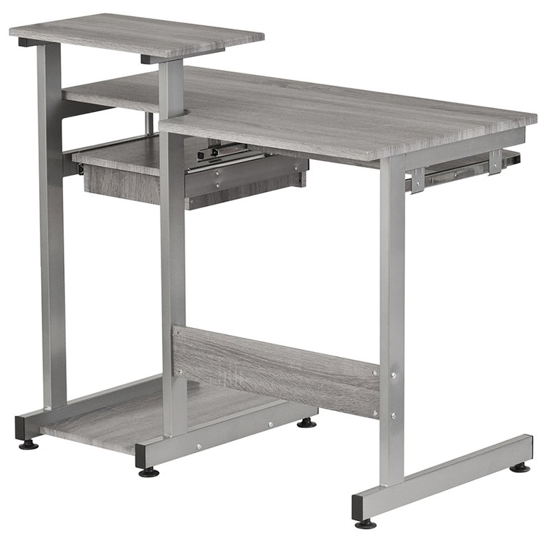 Scranton & Co Contemporary Engineered Wood Computer Desk in Gray