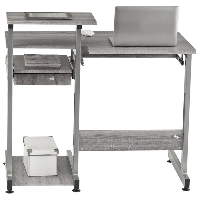 Scranton & Co Contemporary Engineered Wood Computer Desk in Gray