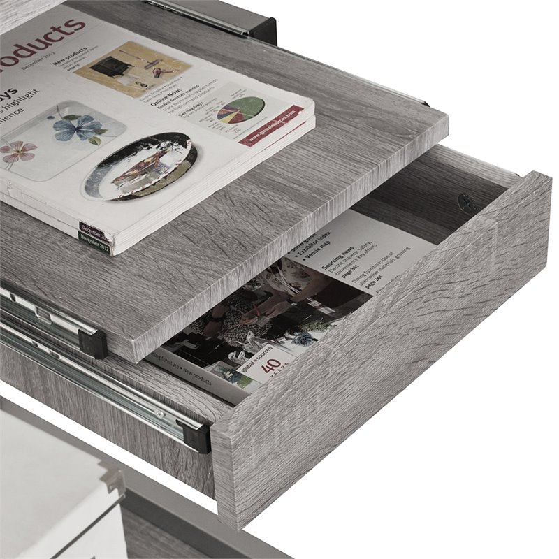 Scranton & Co Contemporary Engineered Wood Computer Desk in Gray