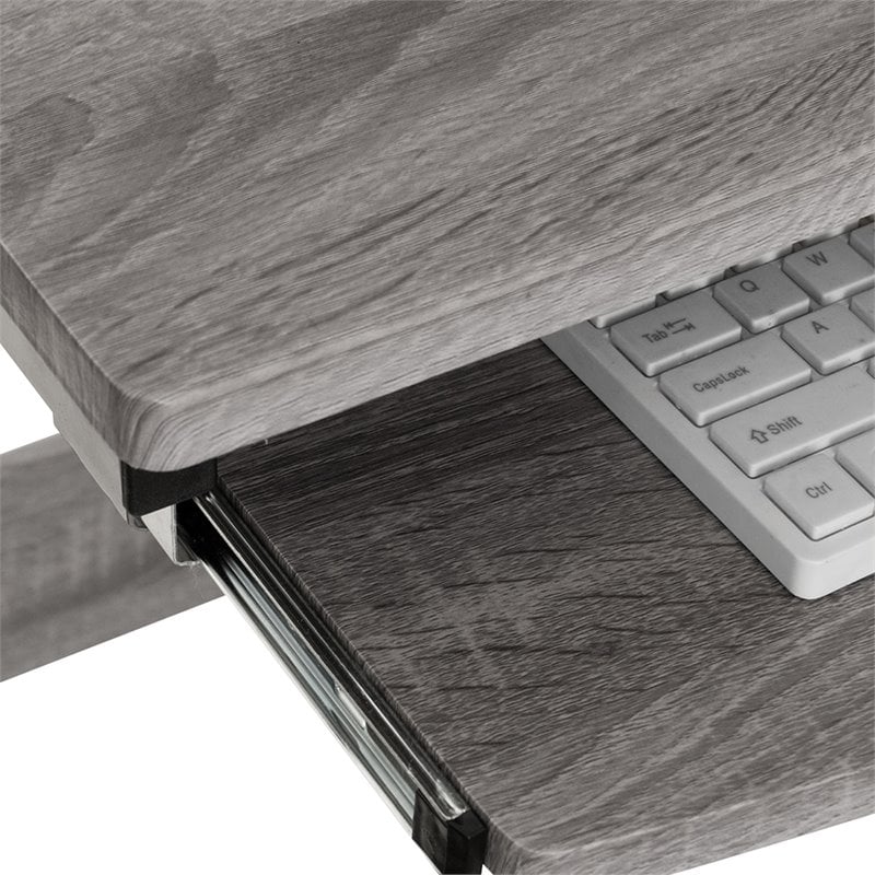 Scranton & Co Contemporary Engineered Wood Computer Desk in Gray