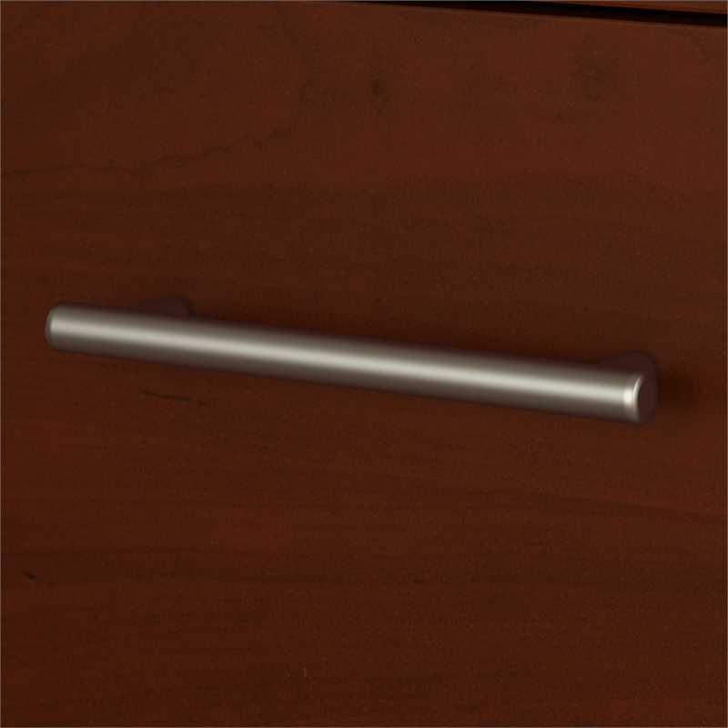 Scranton & Co Furniture Somerset 60W L Desk with Hutch & Bookcase in Cherry