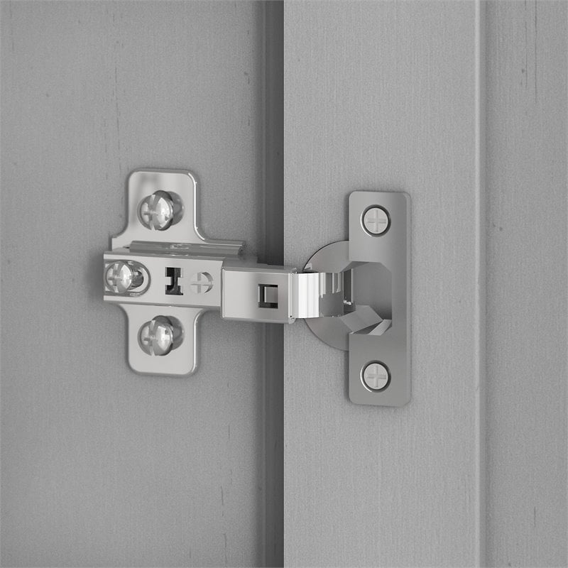 Scranton & Co Furniture Salinas 55W Corner Desk with Storage in Cape Cod Gray