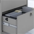 Scranton & Co Furniture Salinas 55W Corner Desk with Cabinet & 5 Shelf Bookcase