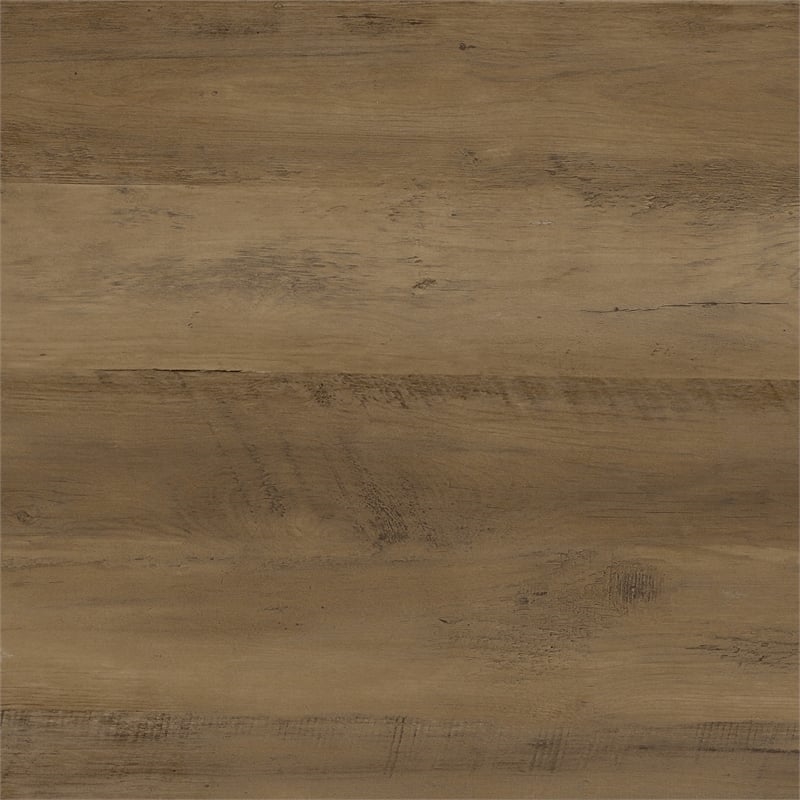 Scranton & Co Contemporary Engineered Wood Computer Desk with Hutch in Brown