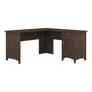 Scranton & Co 60&quot Contemporary Engineered Wood L-Desk with Storage in Ash Brown